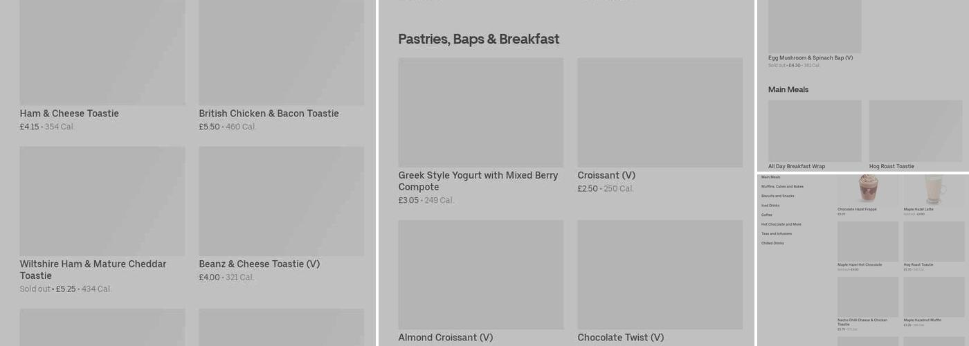 Costa Coffee Menu