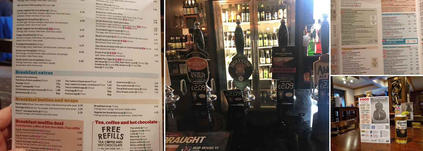 The Wallace Hartley - JD Wetherspoon Menu