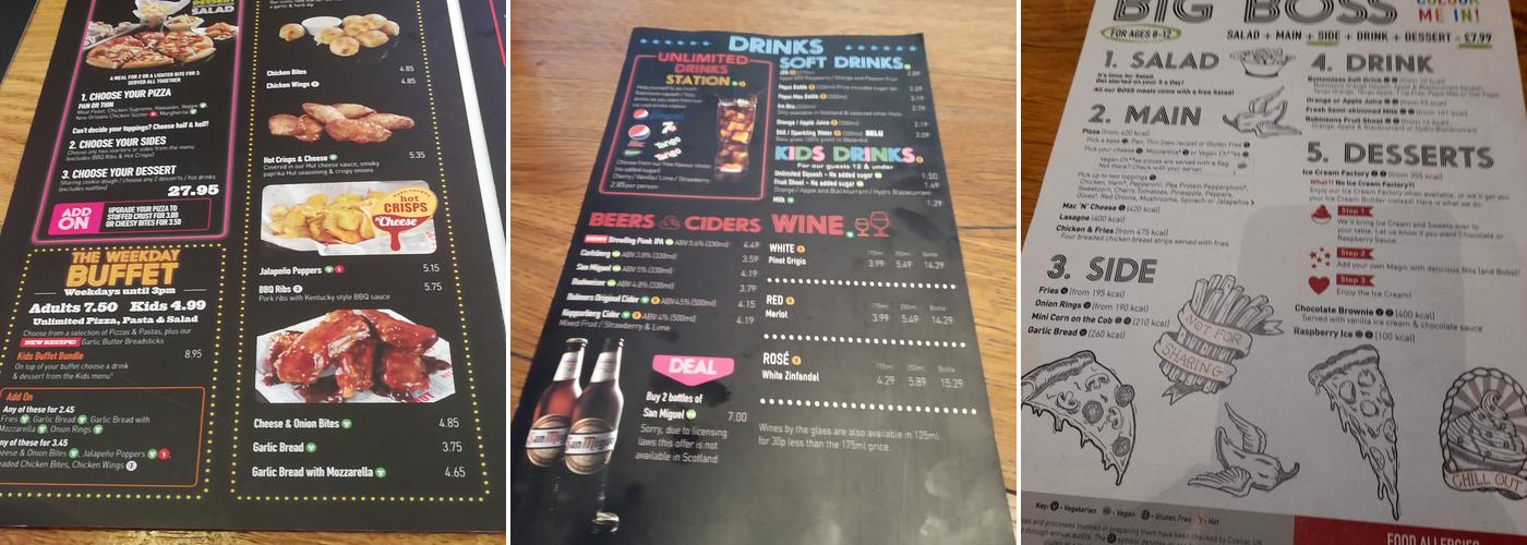 Pizza Hut Restaurants Menu