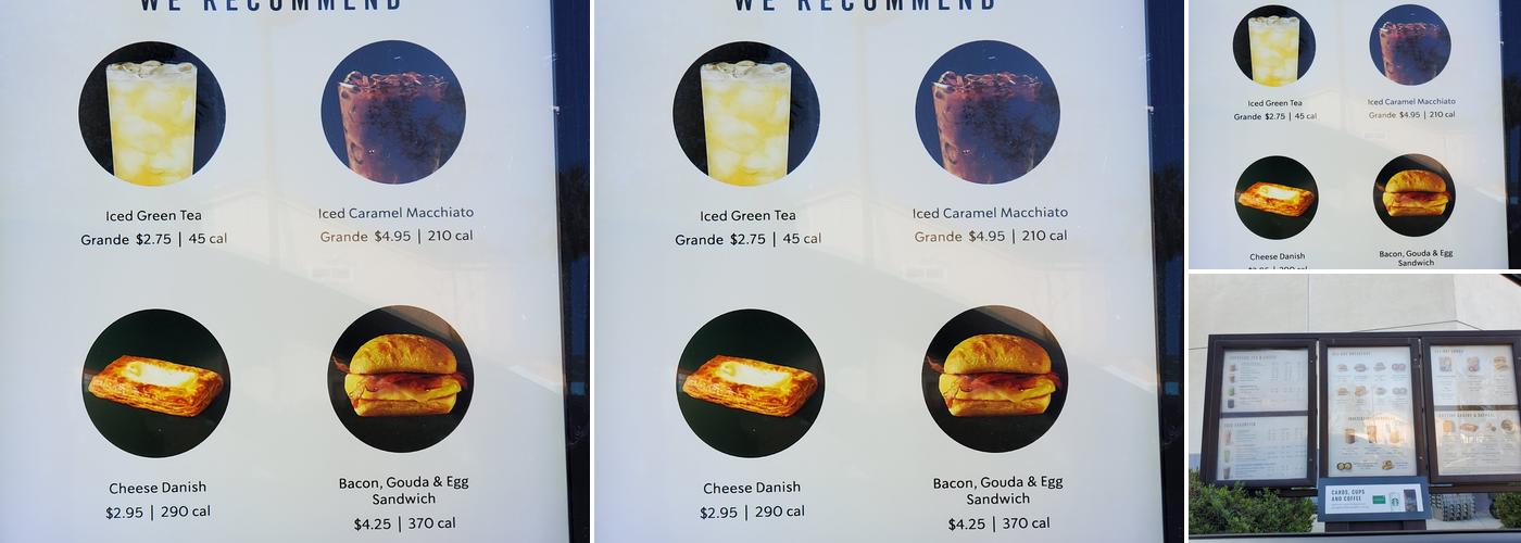 Starbucks Coffee Company Menu
