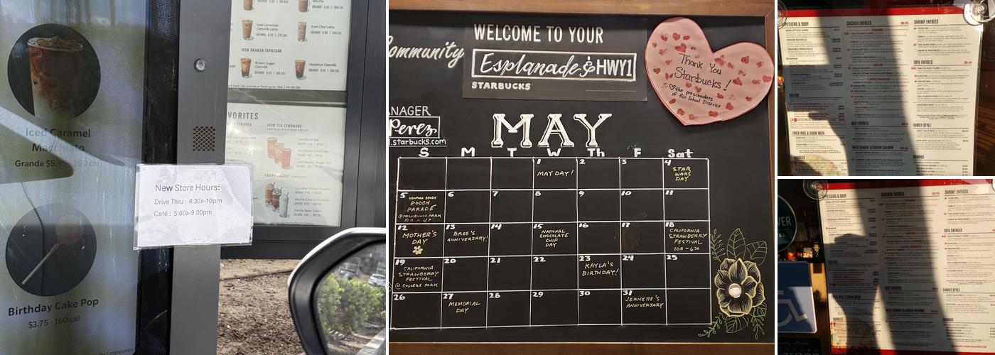 Starbucks Menu