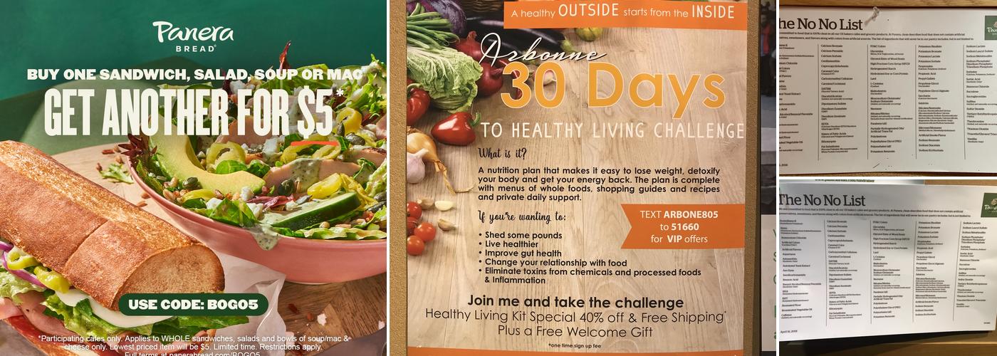 Panera Bread Menu