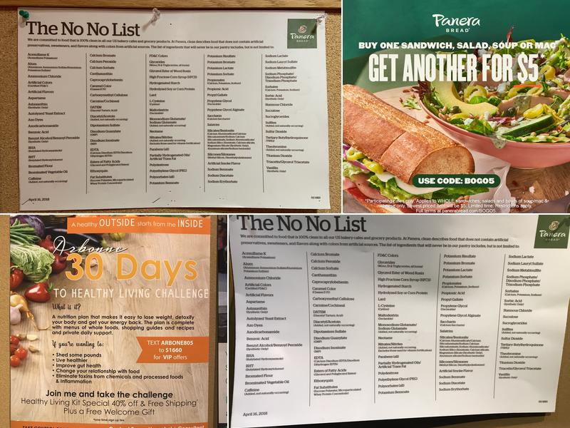 Panera Bread Menu