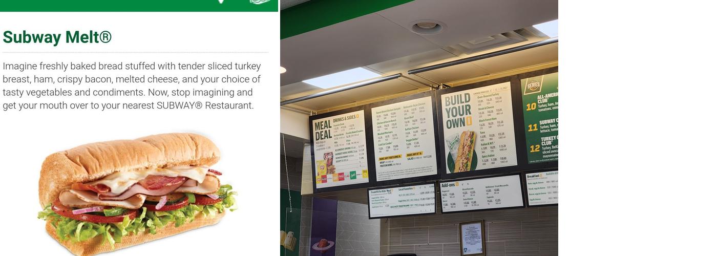 Subway Menu