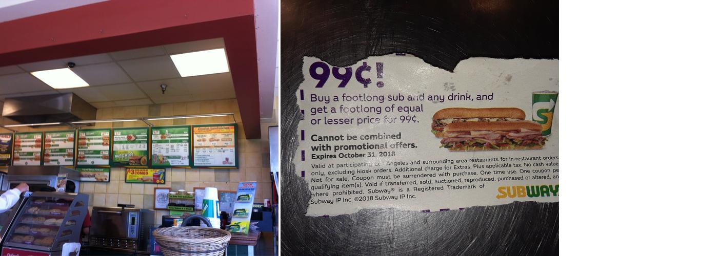 Subway Menu
