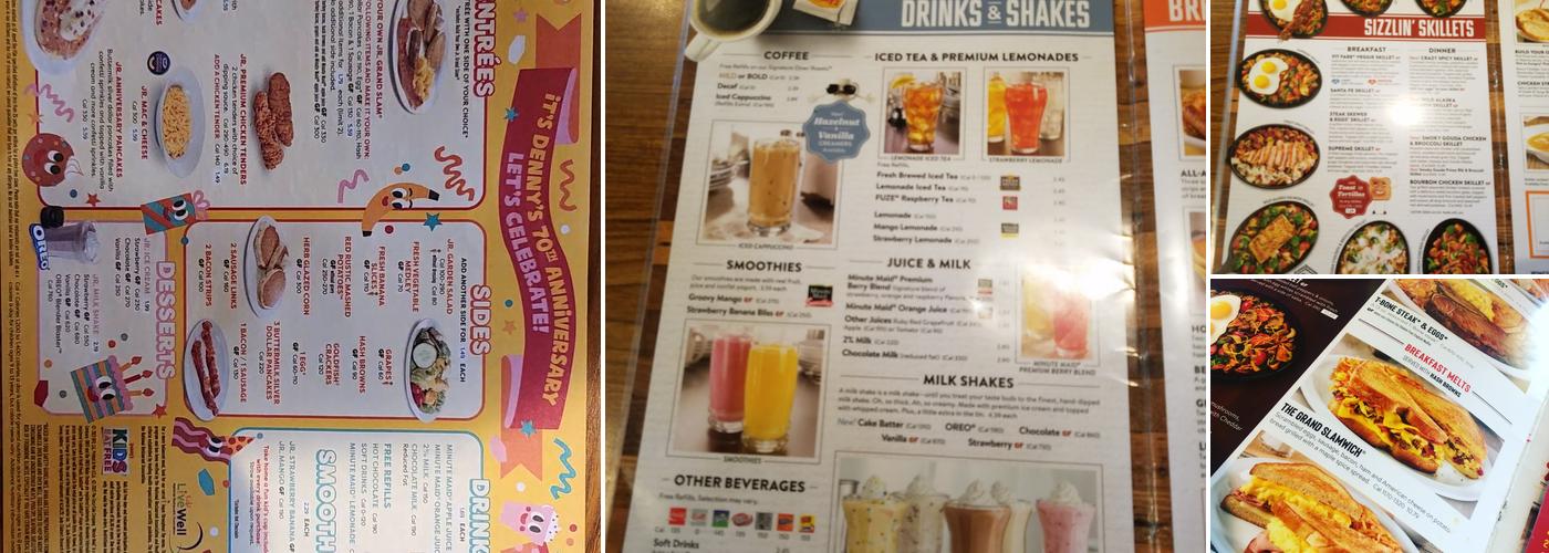 Denny's Restaurant Menu