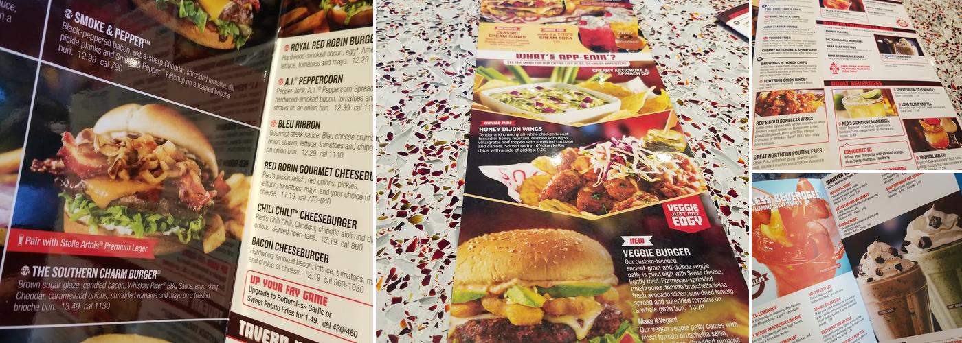 Red Robin Gourmet Burgers and Brews Menu