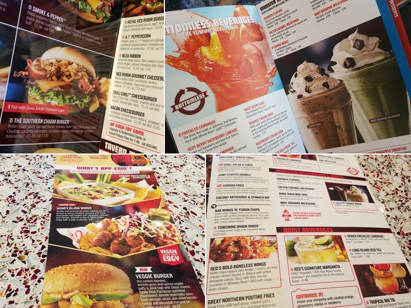 Red Robin Gourmet Burgers and Brews Menu