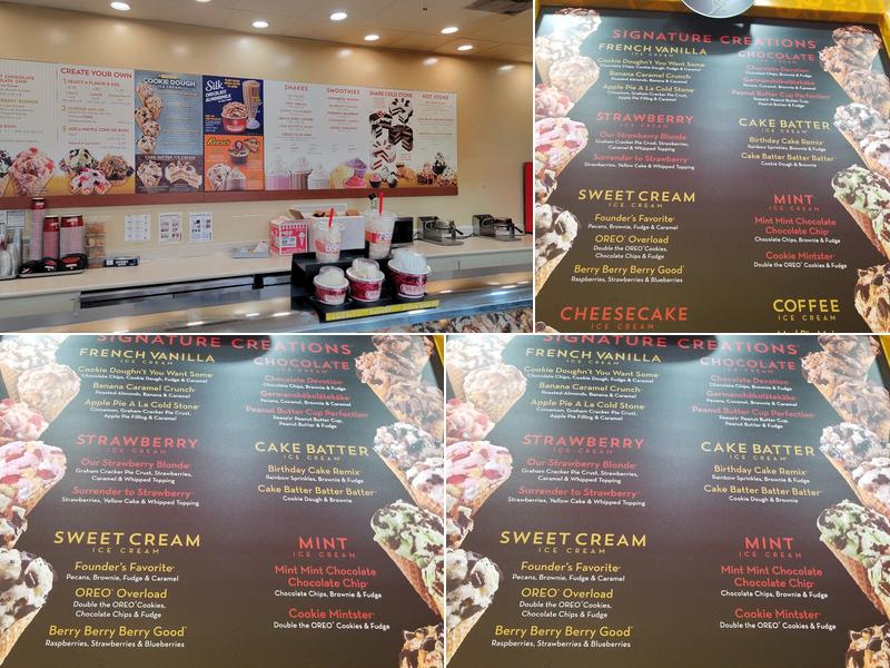 Cold Stone Creamery Menu