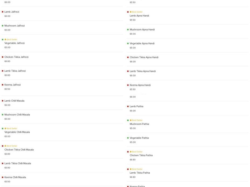 Chilli Hut & Pizza Bar Menu