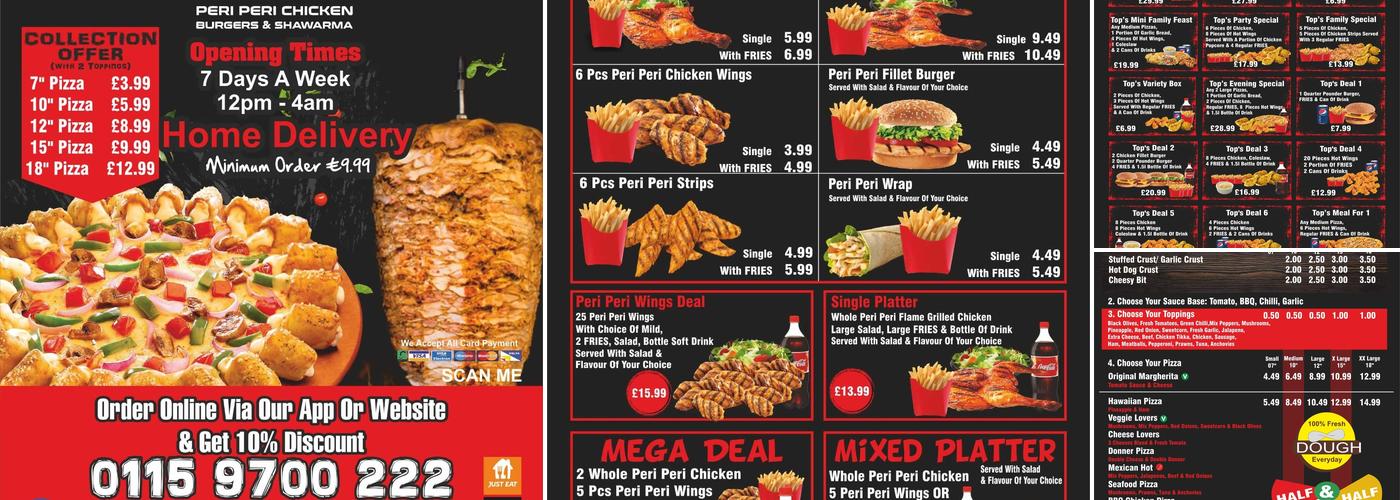 Tops Express Pizza (Nottingham) Menu