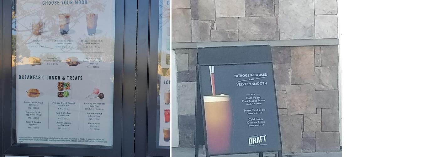 Starbucks Coffee Company Menu