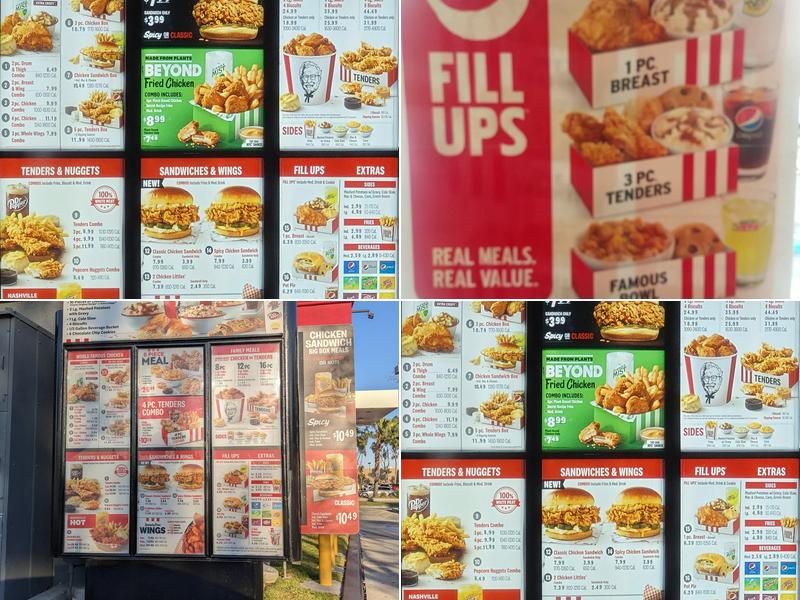 KFC Menu