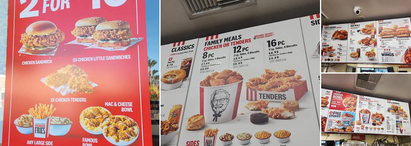 KFC Menu