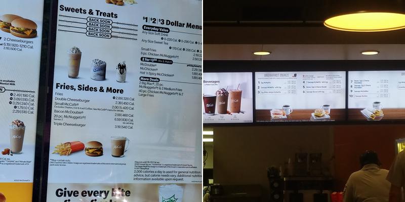 McDonald's Menu