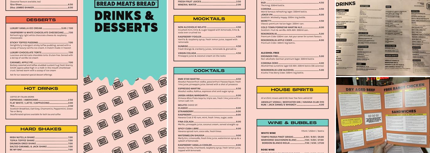 Bread Meats Bread Menu