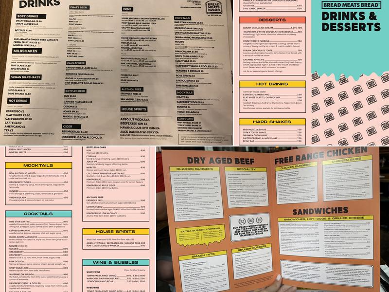 Bread Meats Bread Menu