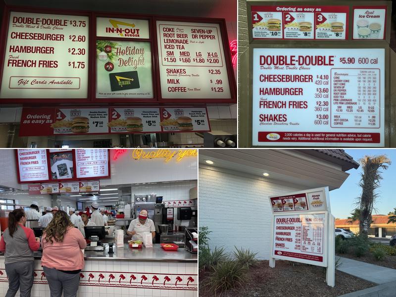 In-N-Out Burger Menu