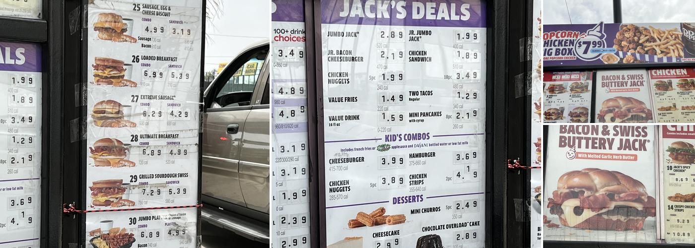 Jack in the Box Menu