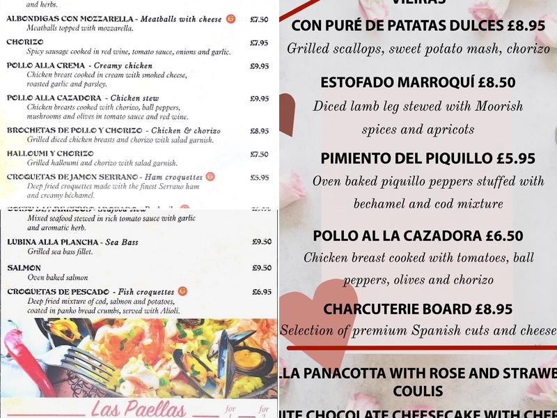 La Cueva Menu