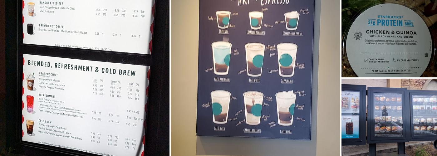 Starbucks Coffee Company Menu