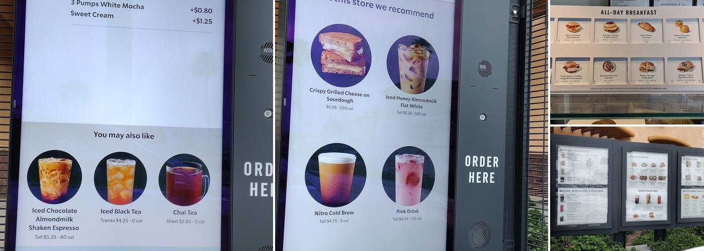 Starbucks Coffee Company Menu