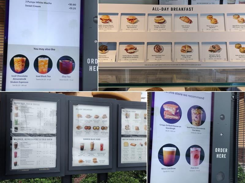Starbucks Coffee Company Menu