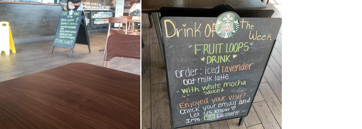 Starbucks Coffee Company Menu