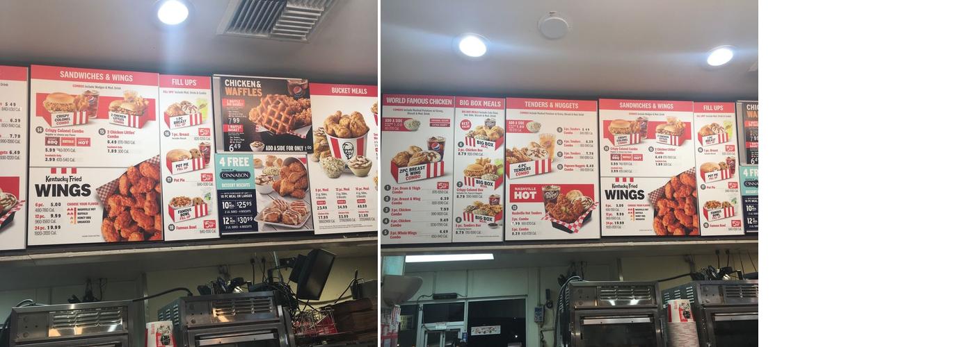 KFC Menu