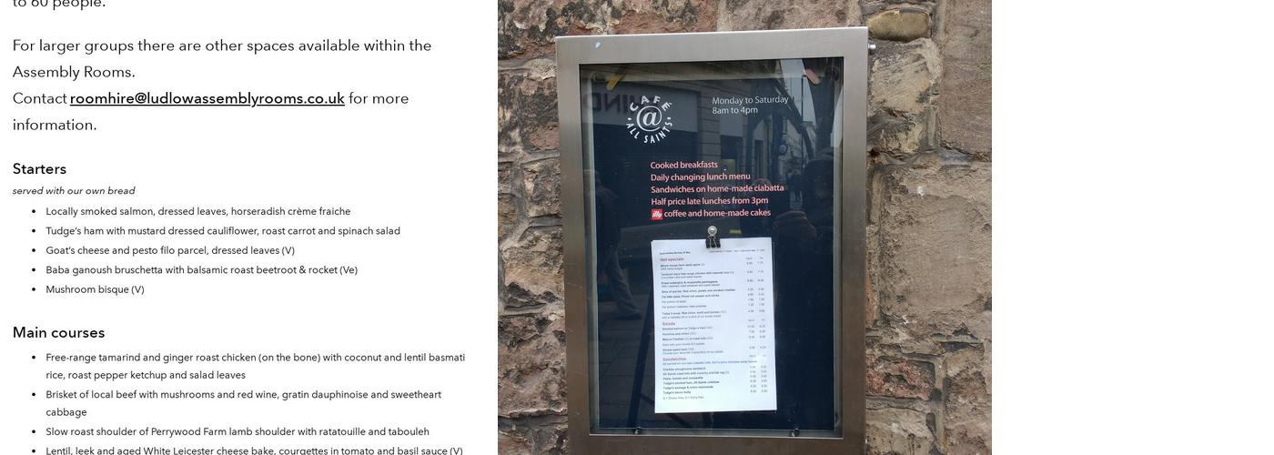 Bill's Kitchen Hereford Menu