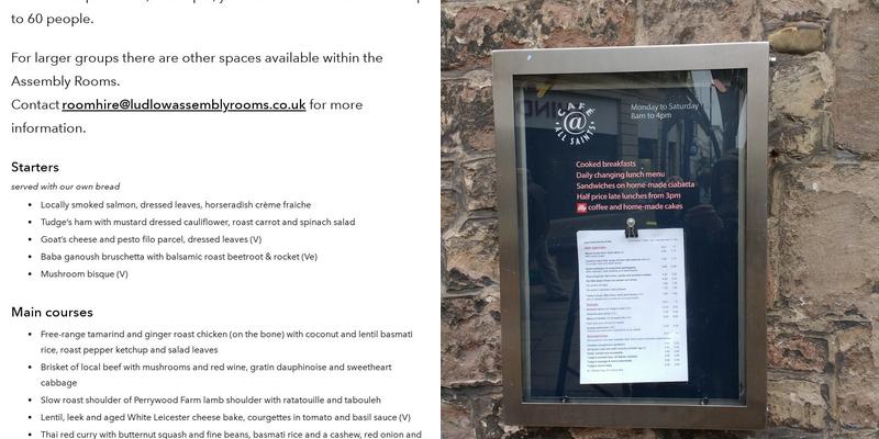 Bill's Kitchen Hereford Menu