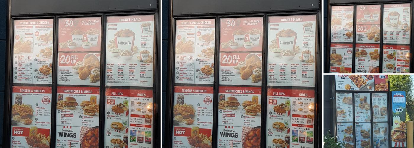KFC Menu