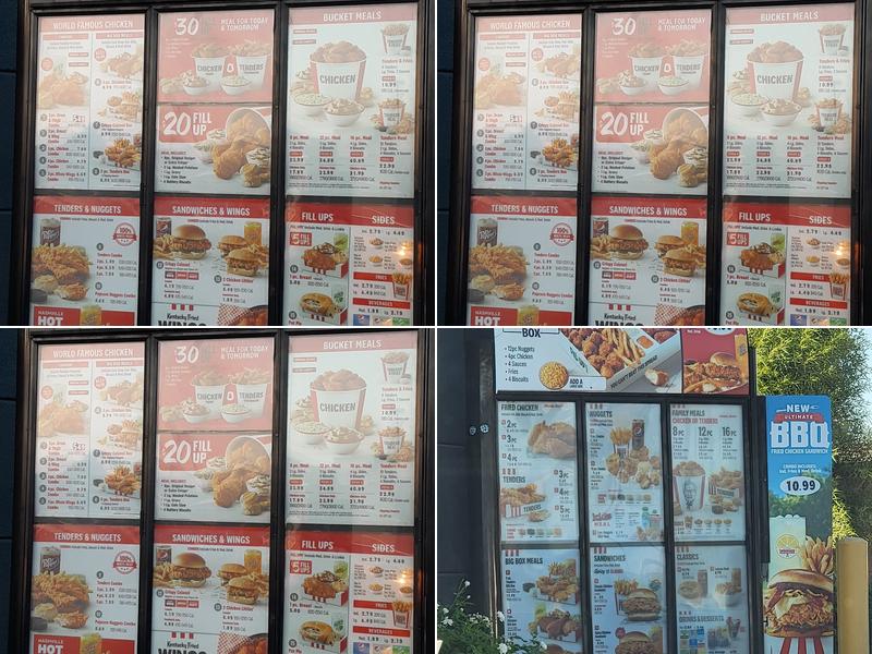 KFC Menu