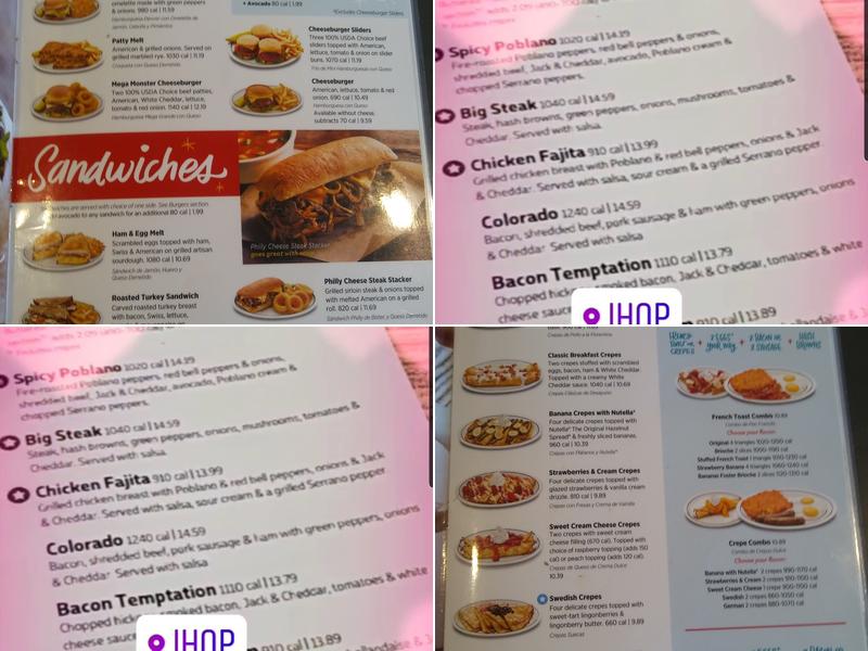 IHOP Menu