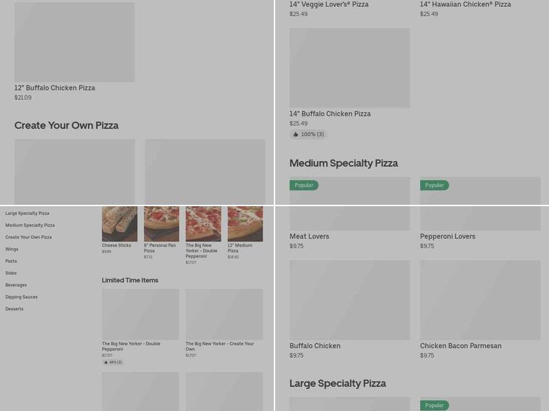Pizza Hut Menu