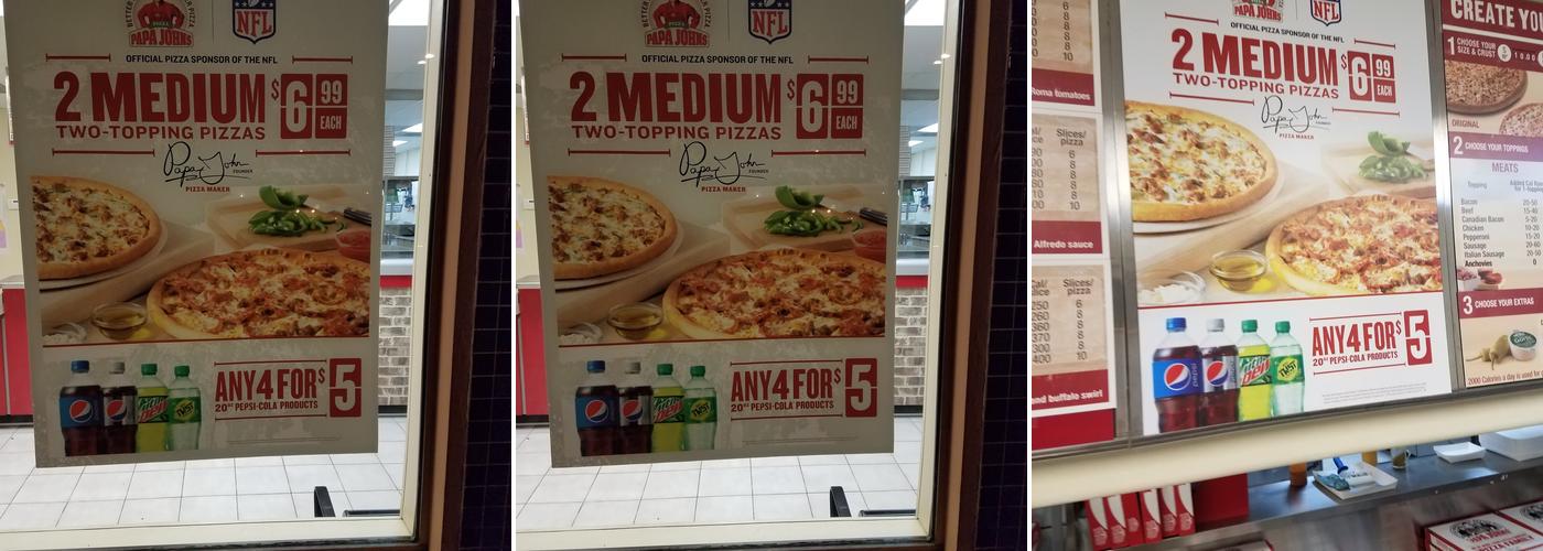 Papa Johns Pizza Menu