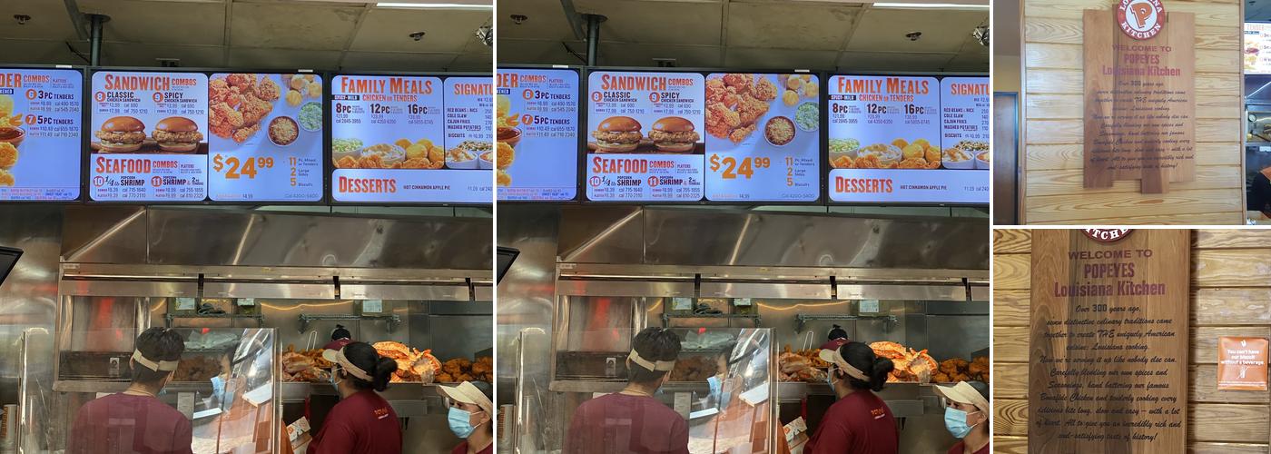 Popeyes Louisiana Kitchen Menu
