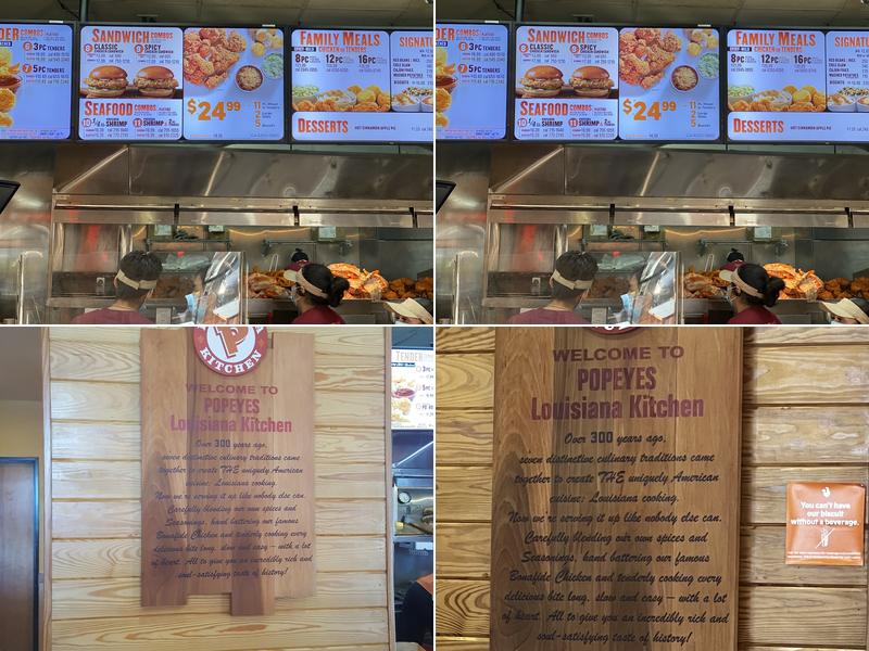 Popeyes Louisiana Kitchen Menu