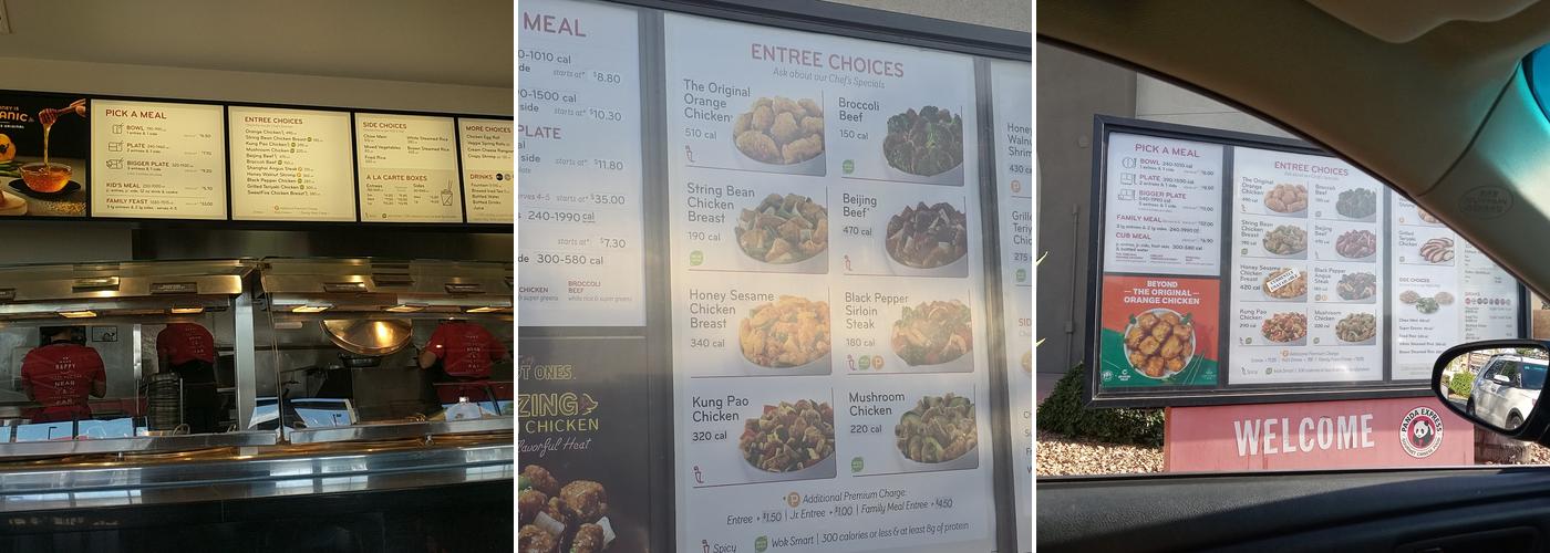 Panda Express Menu