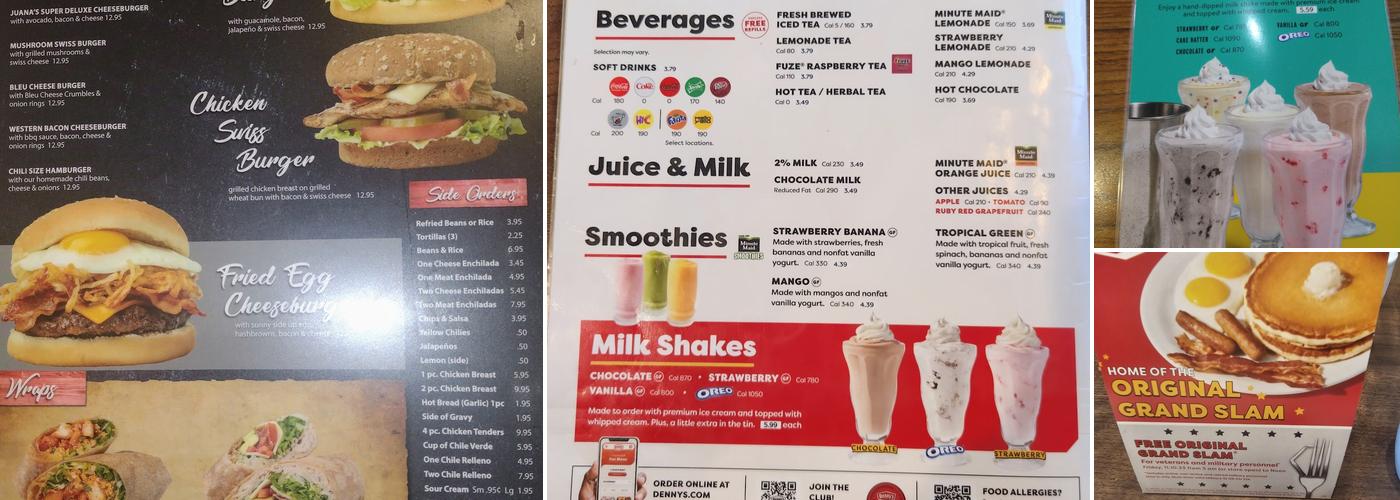 Denny's Restaurant Menu