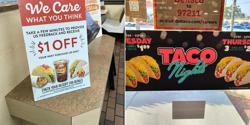Del Taco Menu