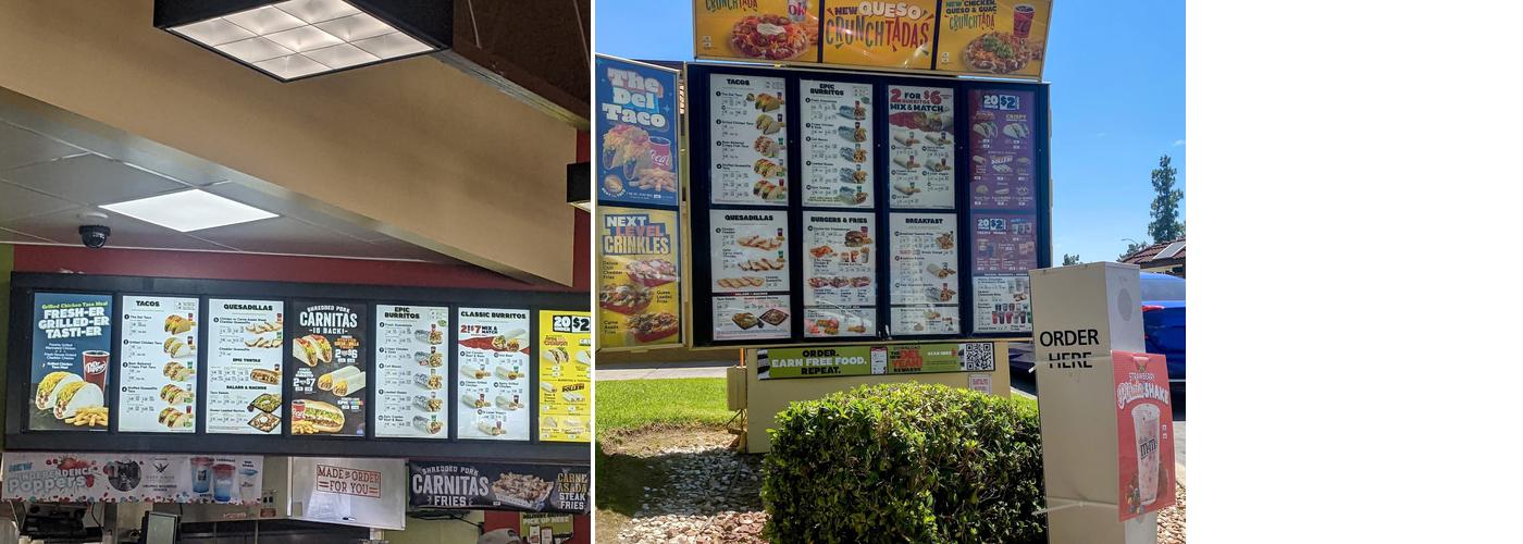 Del Taco Menu