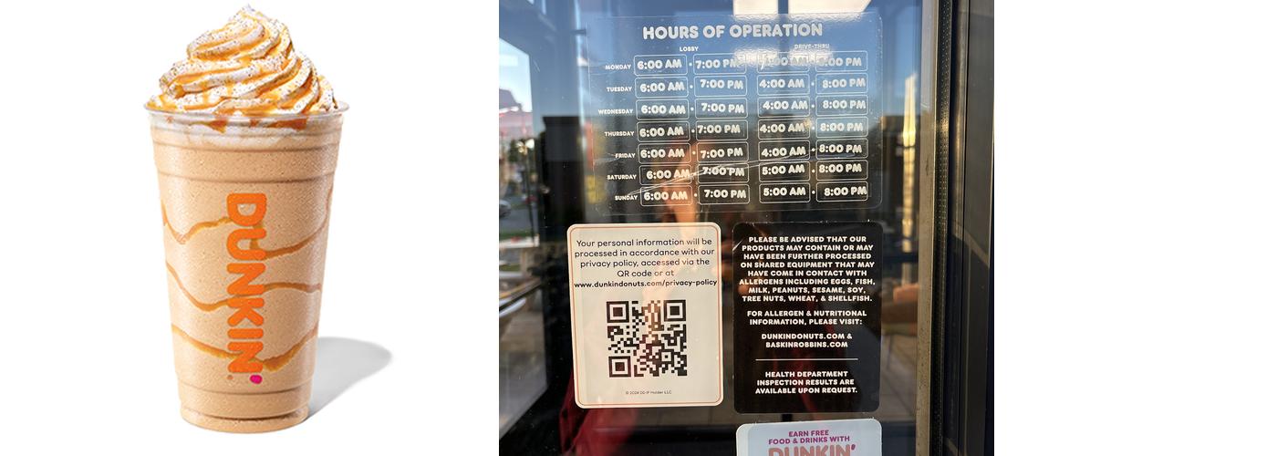 Dunkin' Menu