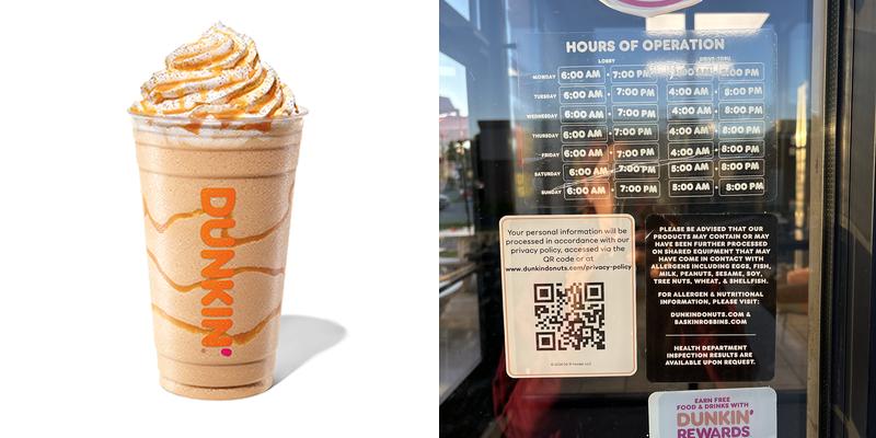 Dunkin' Menu