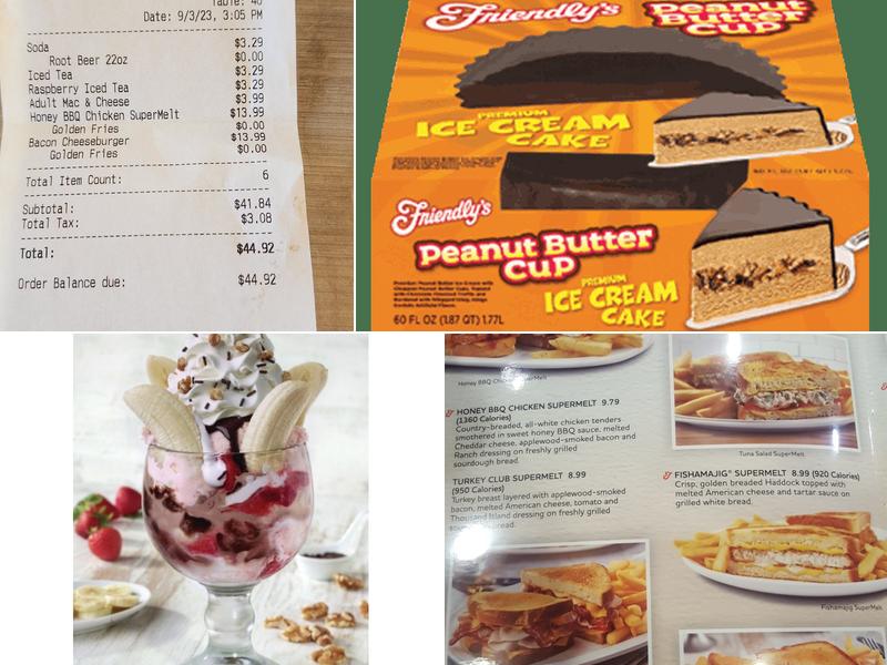 Friendly's Menu