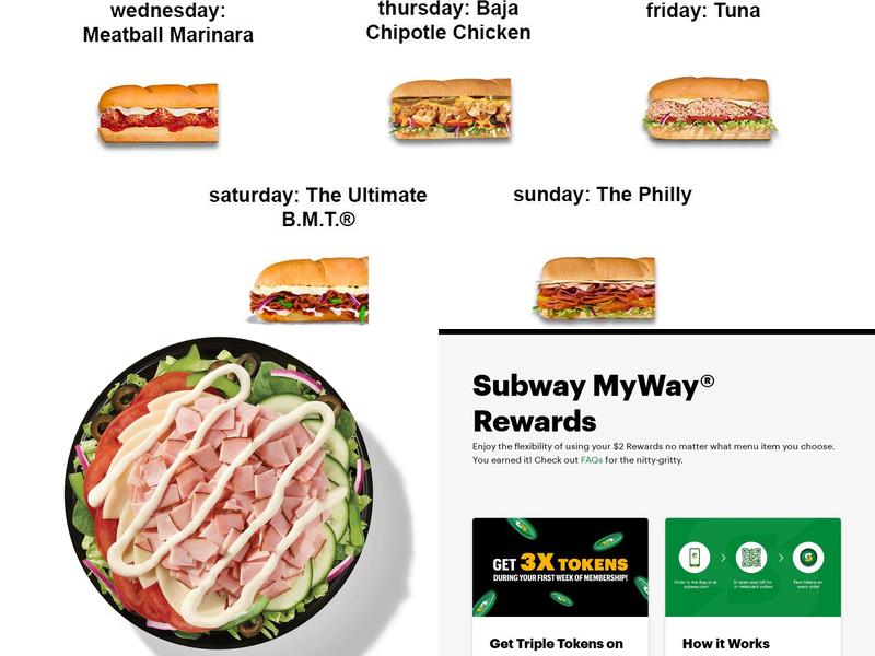 Subway Menu