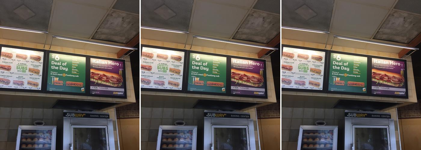 Subway Menu