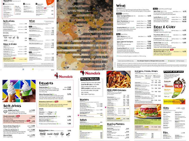 Nando's Watford - Met Quarter Menu