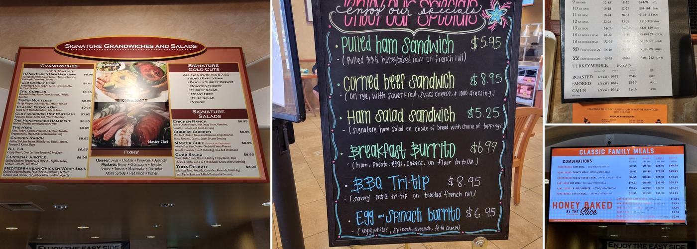 Honeybaked Ham of Glendale Menu