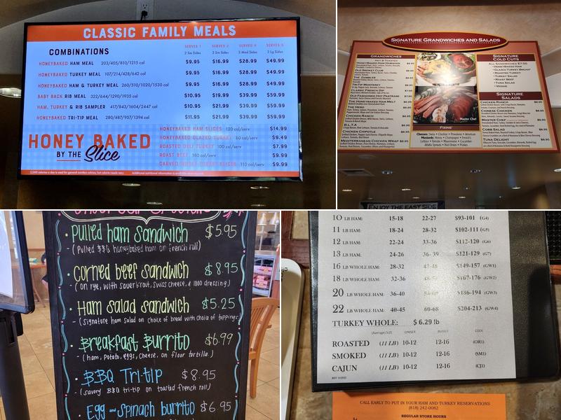 Honeybaked Ham of Glendale Menu